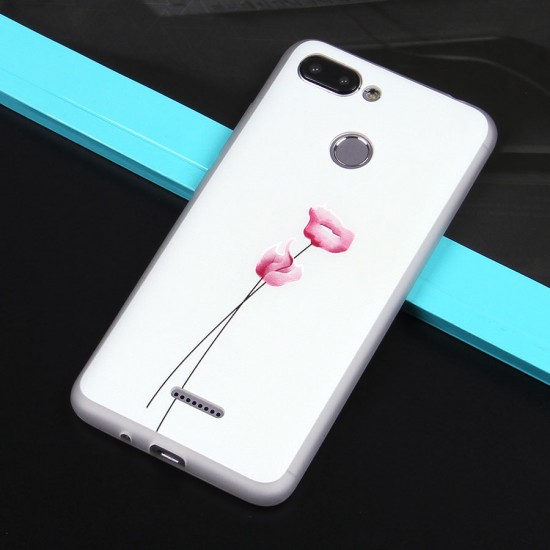 Чехол ТПУ с цветами для Xiaomi Redmi 6, арт.010774