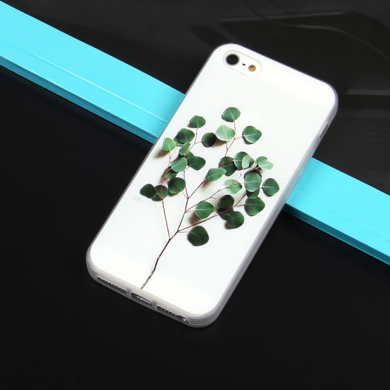 Чехол ТПУ с цветами для iPhone 5/5S, арт.010773
