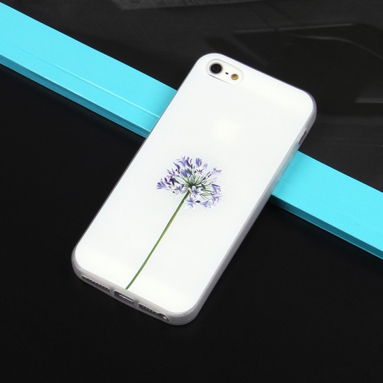 Чехол ТПУ с цветами для iPhone 5/5S, арт.010777