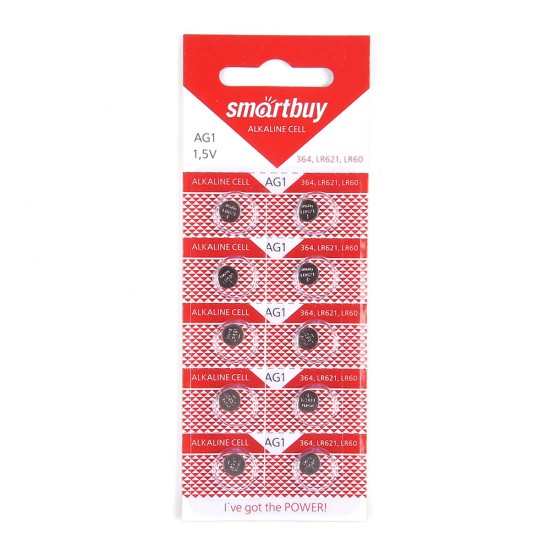 Батарейки SmartBuy AG1 BL10, арт.012024