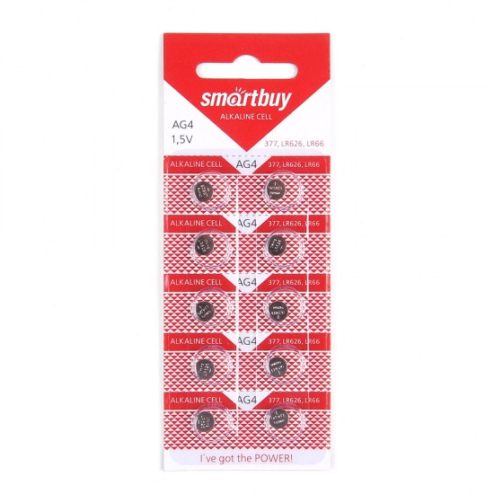 Батарейки SmartBuy AG4 BL10, арт.012030