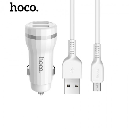 Автомобильное зарядное устройство Hoco Z27 с кабелем Micro, арт. 011664