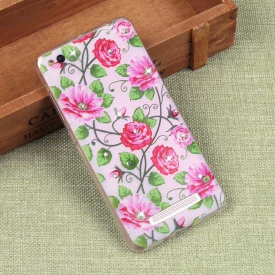 Силиконовый чехол с цветами для Xiaomi Redmi 4A, арт. 009610
