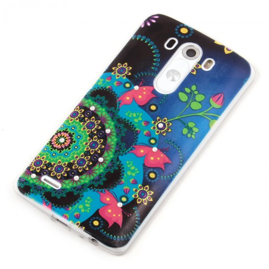 Силиконовый чехол со стразами для LG G3 D855, арт. 008021