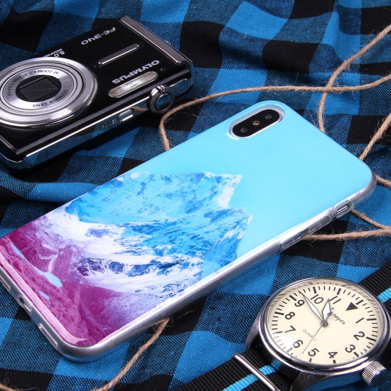 Чехол ТПУ Горы для iPhone X/XS, арт.011014