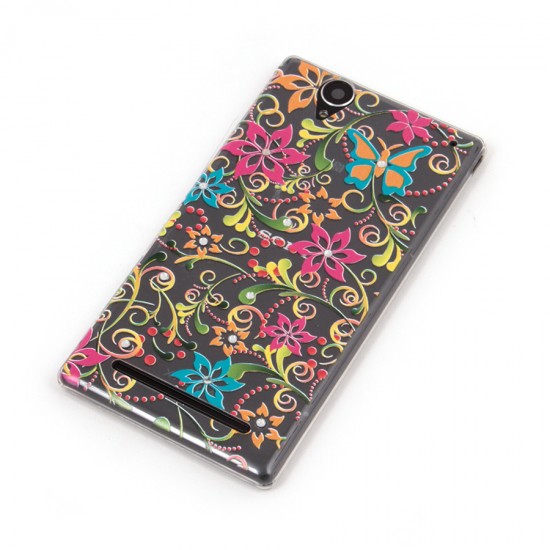 Силиконовый чехол со стразами для Sony Xperia T2 Ultra, арт. 008025