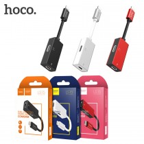 Переходник HOCO LS15 для наушников iPhone 7 с зарядкой, арт.009836