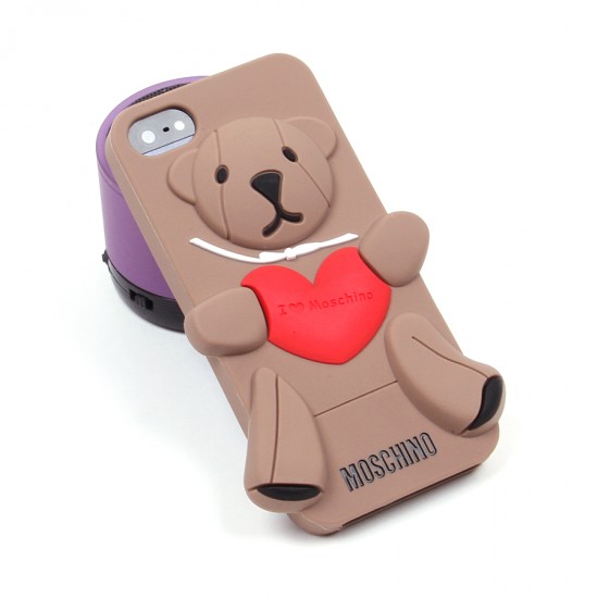 Силиконовый чехол Мишка Love для iPhone 5/5S, арт.007320
