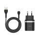 Сетевое зарядное устройство 2 в 1 Hoco C12Q для micro USB, арт.011648