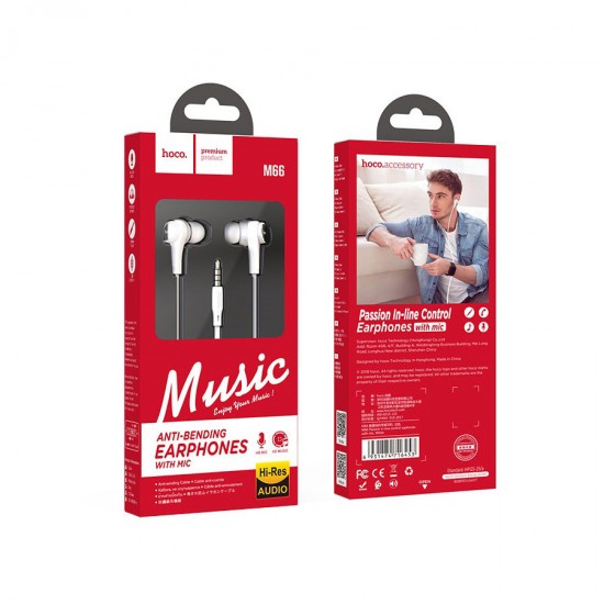 Наушники с микрофоном Hoco M66 3.5 mm, арт.011650