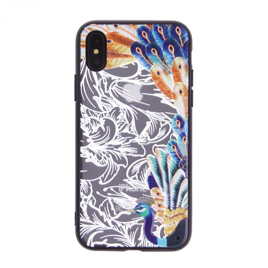 Чехол ТПУ Павлин для iPhone X/XS, арт. 010160