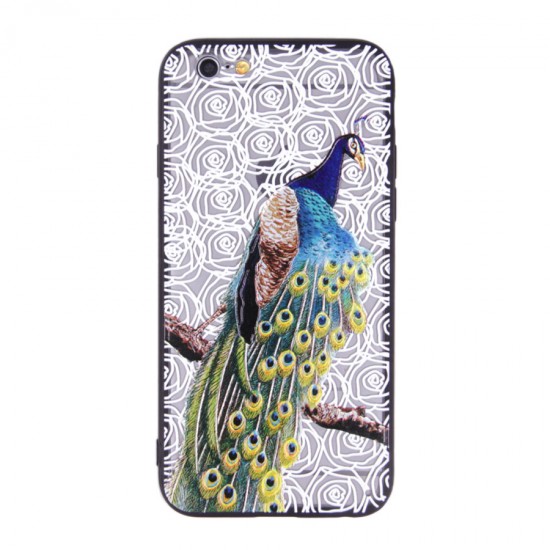 Чехол ТПУ Павлин для iPhone 6/6S, арт. 010161