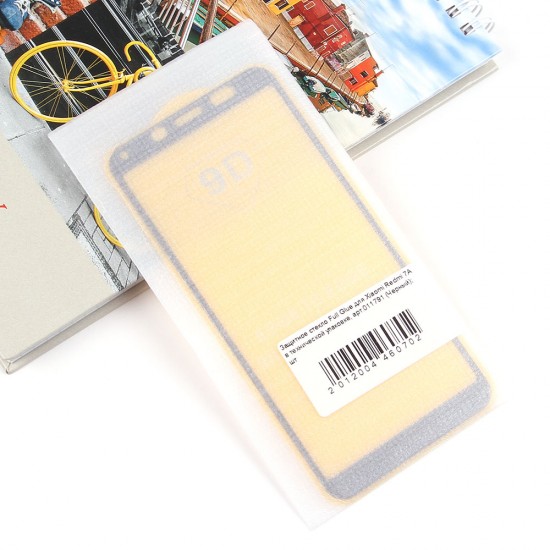 Защитное стекло Full Glue для Xiaomi Redmi 7A в технической упаковке, арт.011791