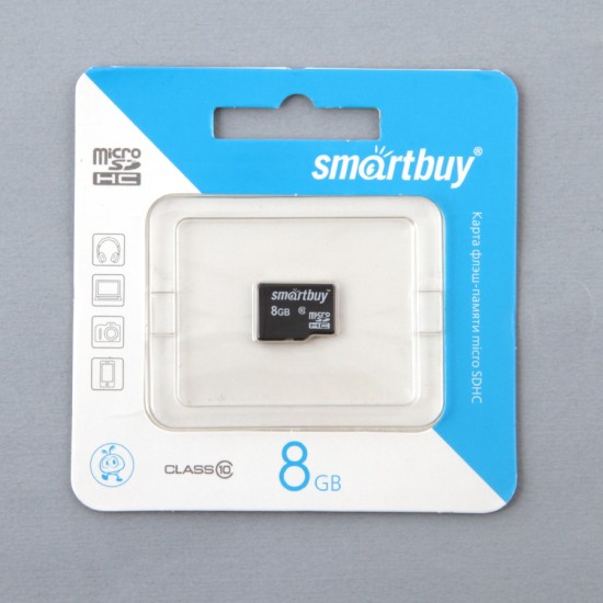 MICRO SD 8Gb Smart Buy Class 10 без адаптера SD