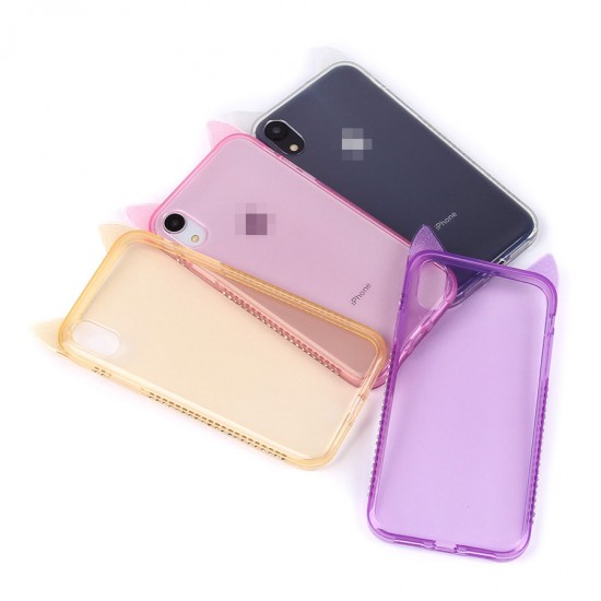 Силиконовый чехол с ушками для  iPhone XR, арт.011006