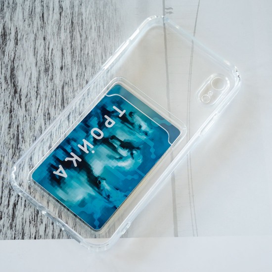 Силиконовый чехол для iPhone XR с карманом для карт, арт. 013027