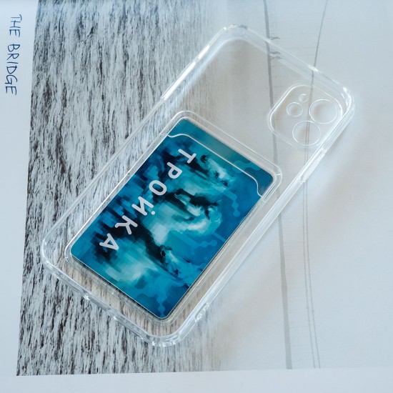 Силиконовый чехол для iPhone 11 с карманом для карт, арт. 013027