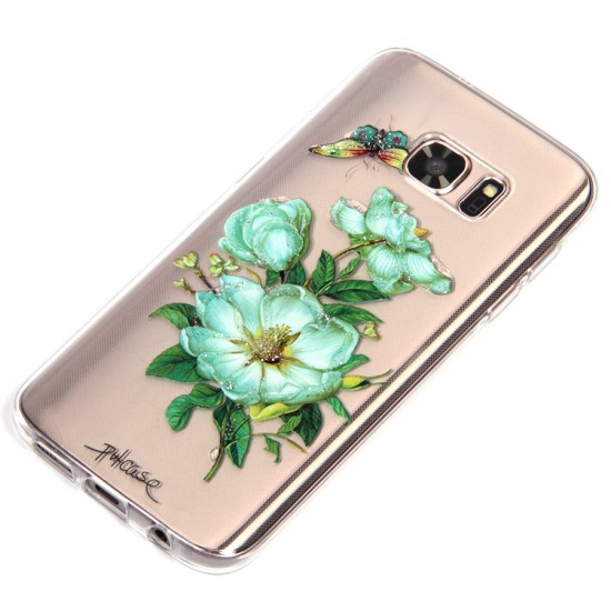 Силиконовый чехол Цветы для Samsung Galaxy S7, арт. 009153