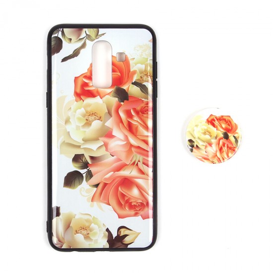 Чехол ТПУ с попсокетом для Samsung Galaxy J8 (2018), арт.010681