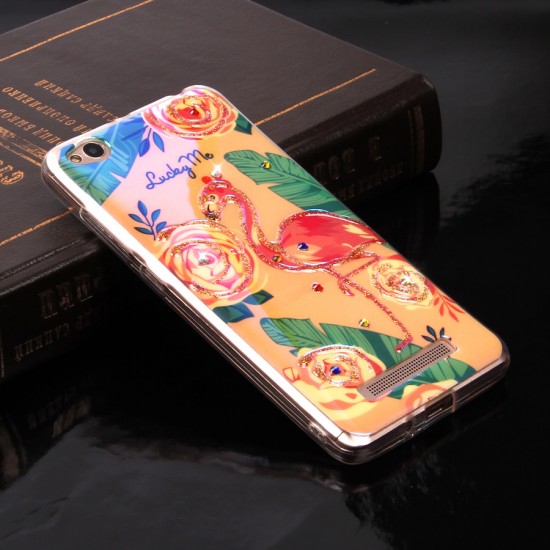 Панель ТПУ Blue Shine со стразами для Xiaomi Redmi 4A, арт.010444-1