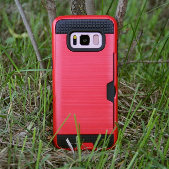 Чехол с вырезами под пластиковые карты для Samsung Galaxy S8, арт.009493