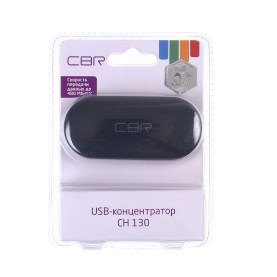 USB Hub разветвитель CBR CH-130, 4 порта USB 2.0, арт.012488