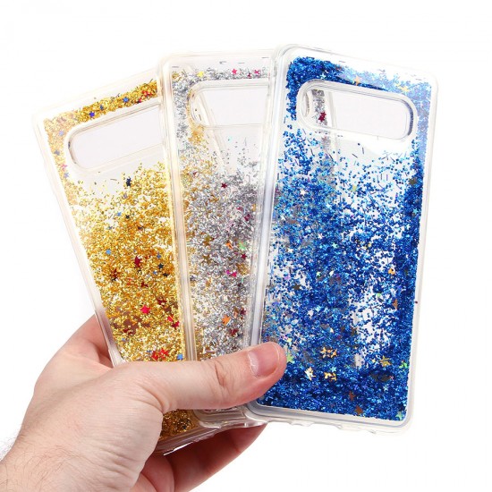 Чехол ТПУ с жидкими блестками для Samsung Galaxy S10 Plus, арт.011125