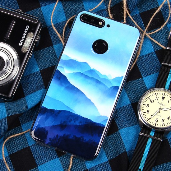 Чехол ТПУ Горы для Huawei Honor 7A Pro/Y6 Prime (2018), арт.011015