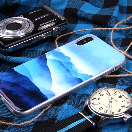 Чехол ТПУ Горы для iPhone X/XS, арт.011015