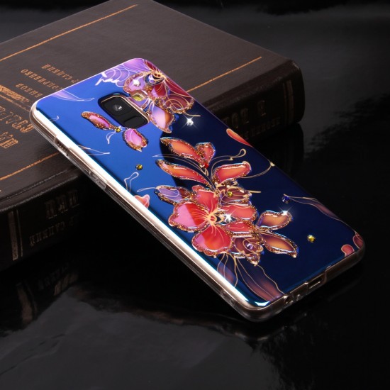 Панель ТПУ Blue Shine со стразами для Samsung Galaxy A8+ (2018), арт.010443-1