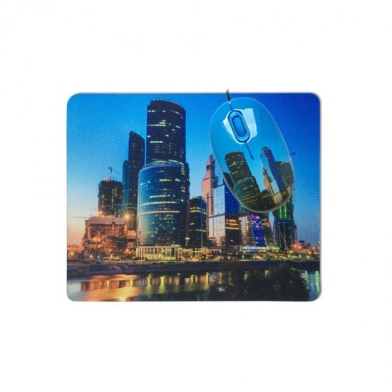 Компьютерная мышь+коврик CBR Infinity, арт.002932