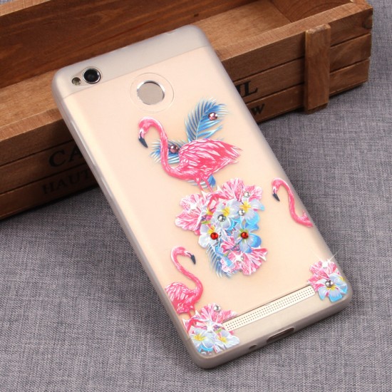 Матовый чехол со стразами для Xiaomi Redmi 3S, арт.009648