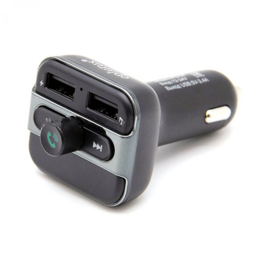 Автомобильный Hands Free FM-трансмиттер с 2 USB Eplutus FB-04, арт.011323