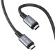 Скоростной кабель Type-C-Type-C 1.8 м, HOCO US01 USB 3.1 GEN2 10Gbps 100W, арт.012732