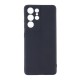 Чехол для Samsung Galaxy S21 Ultra черный силиконовый с защитой камеры, арт.012424