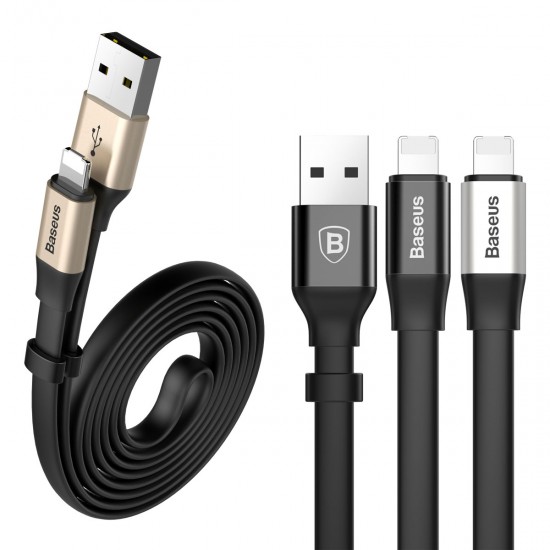 USB дата кабель Baseus Two-in-one Portable Cable 1.2м, арт.010846
