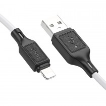 Кабель USB HOCO X90 Cool USB - Lightning, 2.4А, 1 м, белый, арт.013271