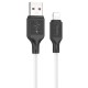 Кабель USB HOCO X90 Cool USB - Lightning, 2.4А, 1 м, белый, арт.013271