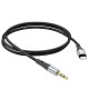 Аудиокабель HOCO UPA22 AUX Jack 3.5 (m) - Lightning (m), 1 м, черный, 1 м, арт.013272