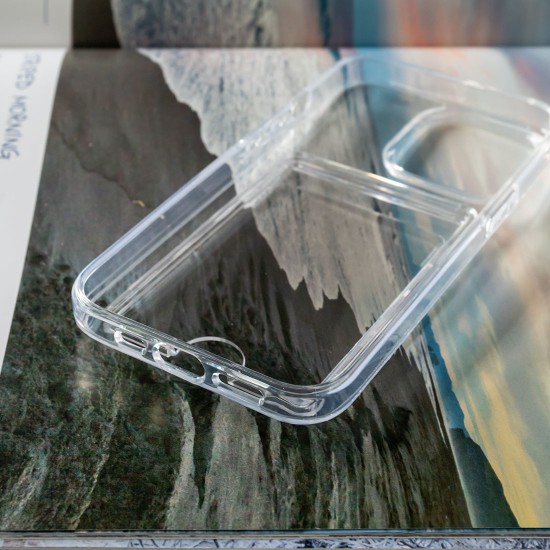 Чехол с карманом для карт на iPhone 13 Pro  прозрачный противоударный, оргстекло арт. 013019-1