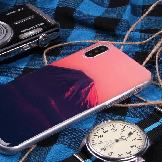 Чехол ТПУ Горы для iPhone X/XS, арт.011012