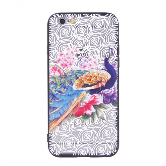Чехол ТПУ Павлин для iPhone 6/6S, арт. 010162