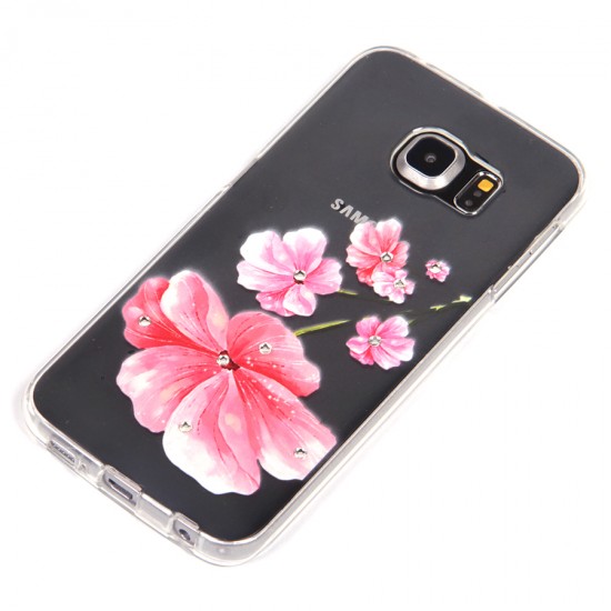 Силиконовый чехол со стразами для Samsung Galaxy S6 edge, арт. 009162