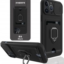 Чехол на iPhone 14 Pro Max с защитой камеры, магнитным держателем и подставкой, арт.013036