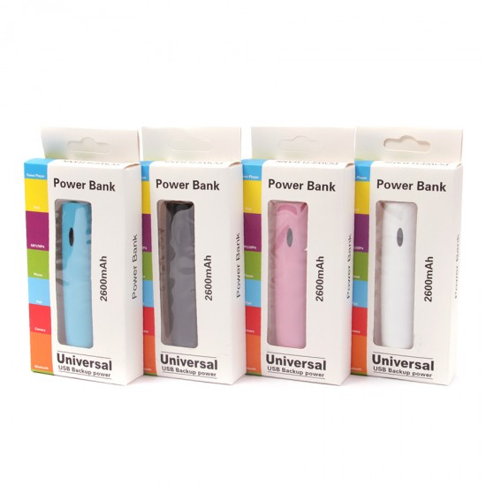 Внешний аккумулятор универсальный Power Bank 2600 mAh, арт.009322
