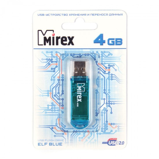 Флеш-накопитель 4 Gb Mirex Elf (ecopack)