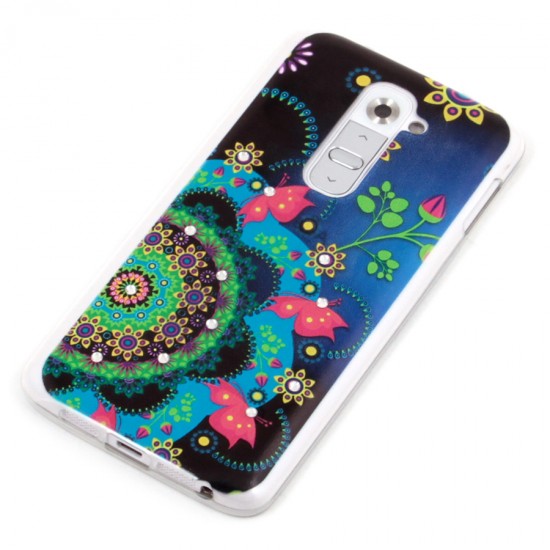 Силиконовый чехол со стразами для LG G2 D802, арт. 008021