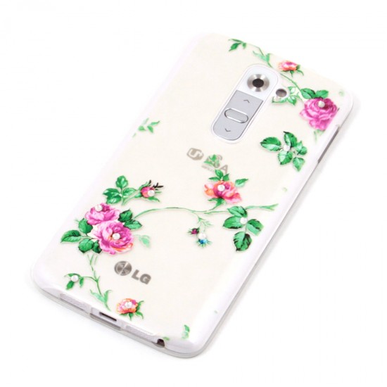Силиконовый чехол со стразами для LG G2 D802, арт. 008023