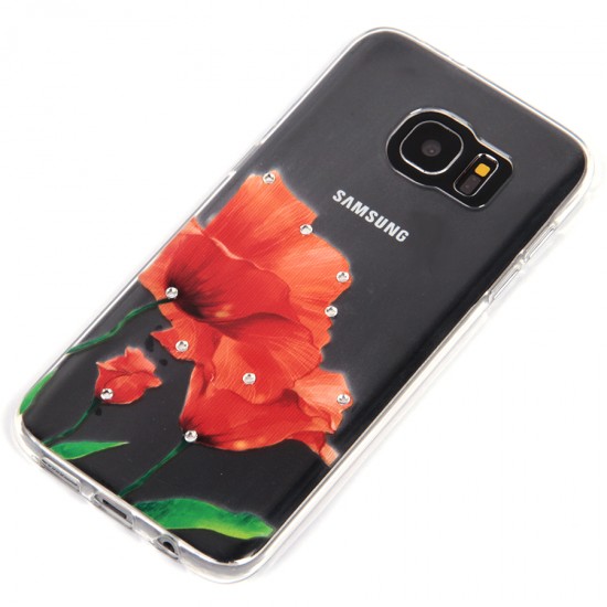 Силиконовый чехол со стразами для Samsung Galaxy S7 Edge, арт. 009168