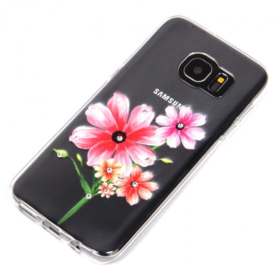 Силиконовый чехол со стразами для Samsung Galaxy S7 Edge, арт. 009169